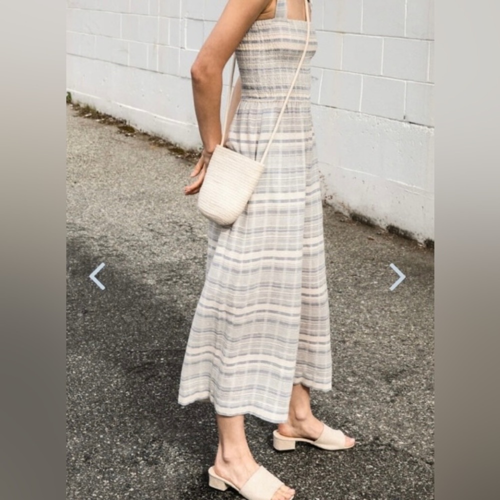 Oak + Fort Horizontal Striped Blue Jumpsuit